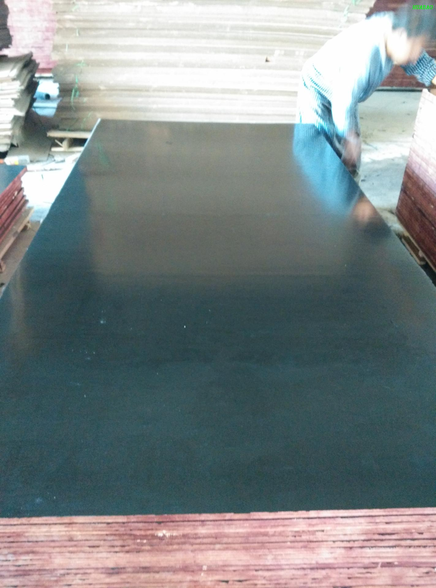 Huabao Building Materials Film Faced Plywood Black Film One Time